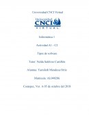 Informática 1 Actividad A1 - C2 Tipos de sofware