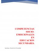 COMPETENCIAS SOCIO- EMOCIONALES EN EDUCACION SECUNDARIA