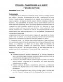 Proyecto: “Nuestra sala y el jardín” (Periodo de Inicio)