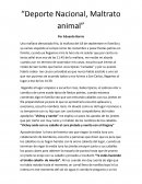 Deporte nacional, maltrato animal