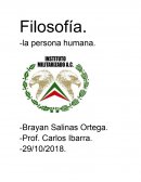Filosofía. -la persona humana