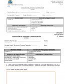 EVALUACIÓN DE LENGUAJE Y COMUNICACIÓN