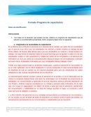 Formato Programa de capacitación Datos de identificación