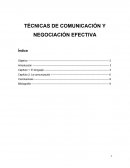 TÉCNICAS DE COMUNICACIÓN Y NEGOCIACIÓN EFECTIVA