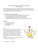 RECETA PARA REALIZAR EL SUPLEMENTO ALIMENTICIO