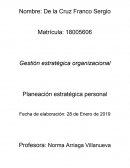 Gestión estratégica organizacional Planeación estratégica personal