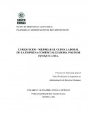 ENRIQUECER – MEJORAR EL CLIMA LABORAL DE LA EMPRESA COMERCIALIZADORA POLINOR IQUIQUE LTDA