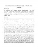 La administración como herramienta de evolución en las empresas