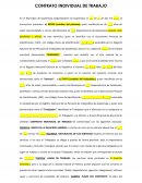 Contrato individual de trabajo con legalización de firmas (Guatemala)