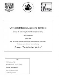 LA ESCLAVITUD EN MÉXICO. Página 1