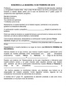 HONORES A LA BANDERA 18 DE FEBRERO DE 2019
