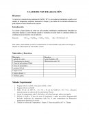 CALOR DE NEUTRALIZACIÓN. Materiales y Reactivos