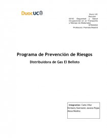Programa de Prevención de Riesgos Distribuidora de Gas El Belloto. Página 1