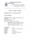 Proyecto de lectura “GUSTANDO DE LECTURA”