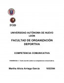 Texto escrito sobre la competencia comunicativa