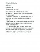 Susana barco resumen del texto, el estado actual y pedagogía y didáctica