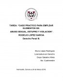 CASO PRACTICO PARA EMPLEAR ELEMENTOS DE: ABUSO SEXUAL, ESTUPRO Y VIOLACION”. ROGELIO LOPEZ GARCIA