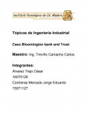Tópicos de Ingeniería Industrial Caso Bloomington bank and Trust