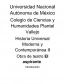 Obra de teatro El aspirante