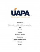 Elaboración y análisis de infórmenos técnicos