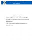 Capacitación efectiva. Resumen. Art. Capacitación efectiva en la empresa