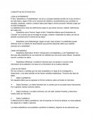Conceptos de Estadistica. Clases de Estadística