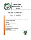 Proyecto Plan de calidad