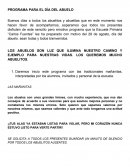 PROGRAMA PARA EL DÌA DEL ABUELO