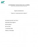 Reporte de laboratorio ‘’Ejercicio - Conservación de la materia’’