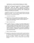 OBJETIVOS DE LA CAPACITACIÓN DE PERSONAL DE VENTAS