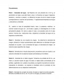 Densidad del agua. Densidad de una muestra de vinagre