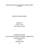 CUESTIONARIO DE ANÁLISIS Y DE APLICACION DEL IMPUESTO SOBRE A LAS VENTAS
