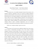 Las inteligencias Múltiples según Gardner