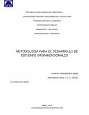 DESARROLLO DE ESTUDIOS ORGANIZACIONALES