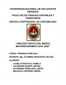 Análisis crítico del marco macroeconómico 2019 - 2022