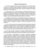 Reflexión de la Vida Institucional