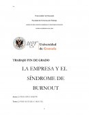 LA EMPRESA Y EL SÍNDROME DE BURNOUT