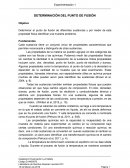 Determinacion del punto de fusion