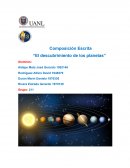 Composición Escrita “El descubrimiento de los planetas”