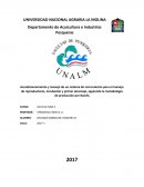 Acondicionamiento y manejo de un sistema de recirculación para el manejo de reproductores, incubación y primer alevinaje