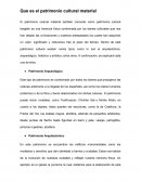 Que es el patrimonio cultural material