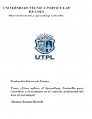 Aprendizaje sostenible: Una pauta para la inclusión en el ámbito profesional