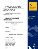 SEGMENTACION DE MERCADOS MERMELADA DE AGUAYMANTO