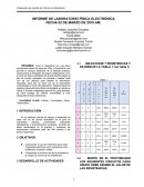 INFORME DE LABORATORIO FÍSICA ELECTRÓNICA