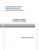 INFORME SECTORIAL ECONOMÍA Y FINANZAS
