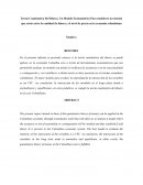 Teoría Cuantitativa Del Dinero, Un Modelo Econométrico
