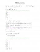 Métodos numéricos. INTEGRALES MULTIPLES