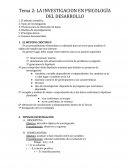 LA INVESTIGACION EN PSICOLOGÍA DEL DESARROLLO