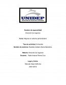 Mejoras en sistema administrativo