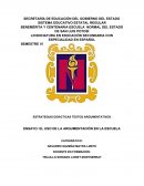 EL USO DE LA ARGUMENTACIÓN EN LA ESCUELA